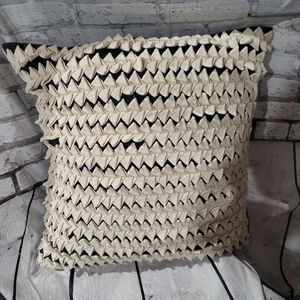 Celerie Textured Cream Throw Pillow